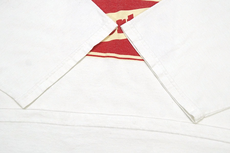 90'S～ TULTEX ''SHORTY'S'' T SHIRT WHITE (SIZE.X LARGE)