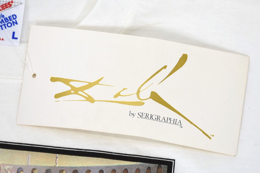 90's JERZEES SALVADOR DALI ''THE HALLUCINOGENIC TOREADOR'' アートTシャツ 白 表記(L) NOS