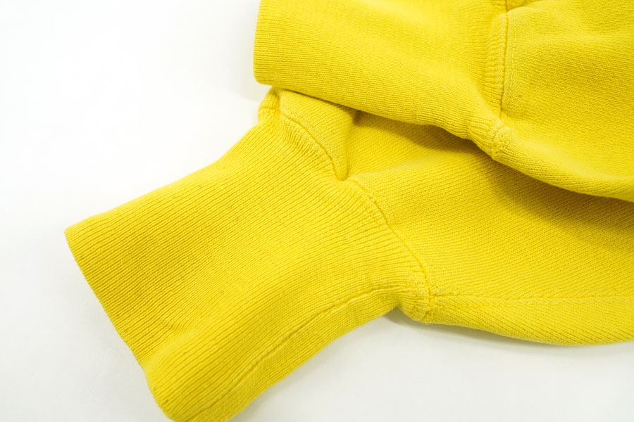 90's 刺繍タグ チャンピオンRW 無地 レアカラー レモンイエロー！ 表記(L) USA製