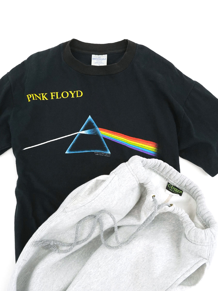 80'S BROCKUM PINK FLOYD ''THE DARK SIDE OF THE MOON'' T SHIRT BLACK (SIZE.LARGE) MADE IN USA