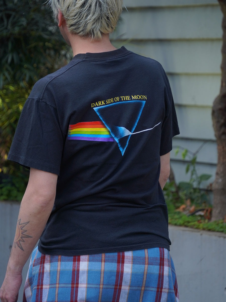 80'S BROCKUM PINK FLOYD ''THE DARK SIDE OF THE MOON'' T SHIRT BLACK (SIZE.LARGE) MADE IN USA