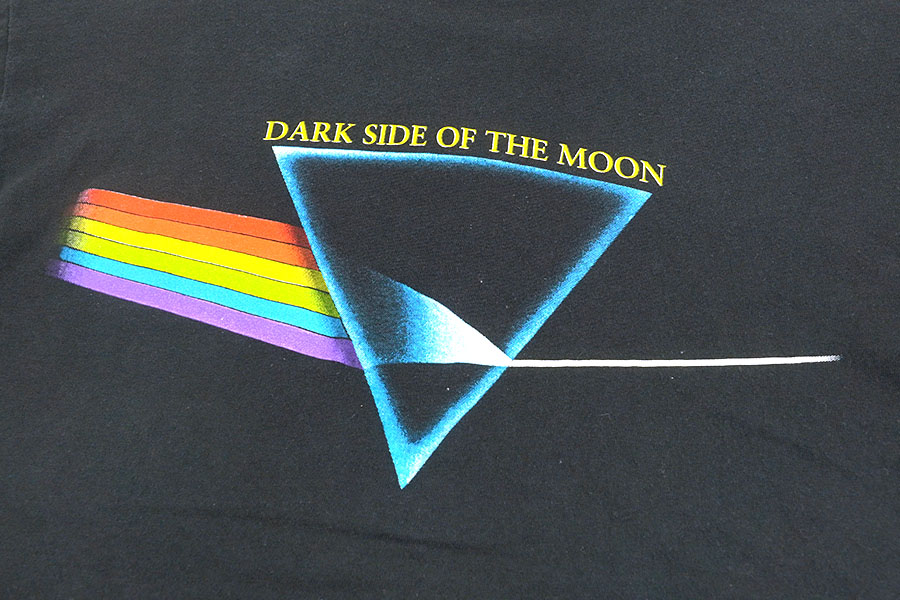 80'S BROCKUM PINK FLOYD ''THE DARK SIDE OF THE MOON'' T SHIRT BLACK (SIZE.LARGE) MADE IN USA