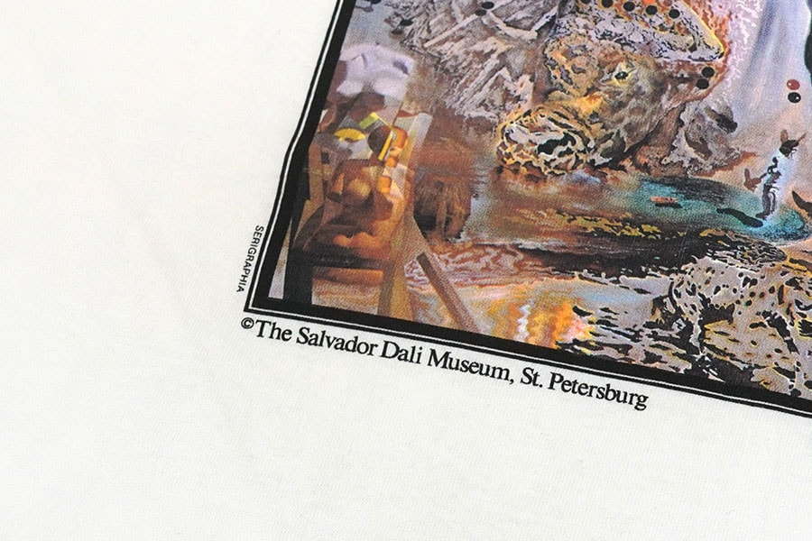 90's ONEITA SALVADOR DALI ''THE HALLUCINOGENIC TOREADOR'' アート L/S Tシャツ 白 表記(XXL) NOS