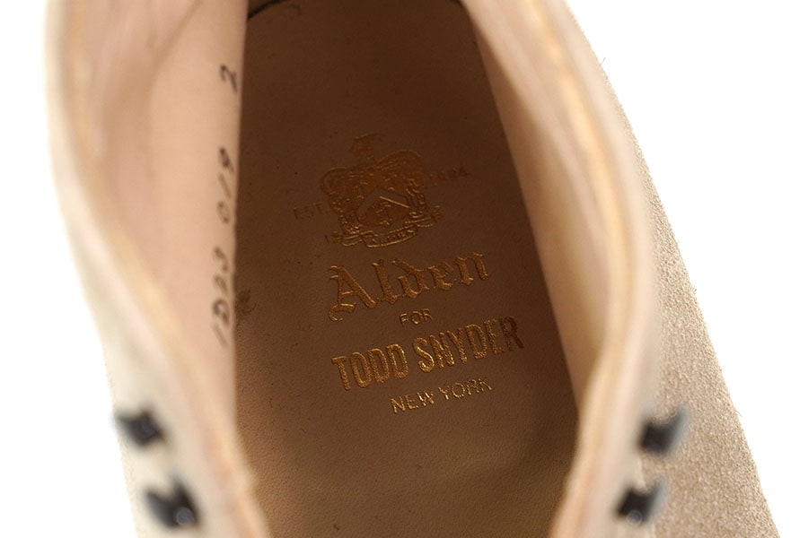 USA製 Todd Snyder x Alden スエード インディブーツ ミルクシェイク 表記(9 1/2 B/D)