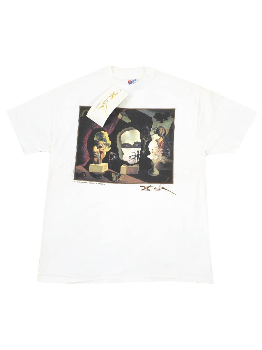 90's HANES SALVADOR DALI ''OLD AGE, ADOLESCENCE, INFANCYOR'' アートTシャツ 白 表記(L) NOS