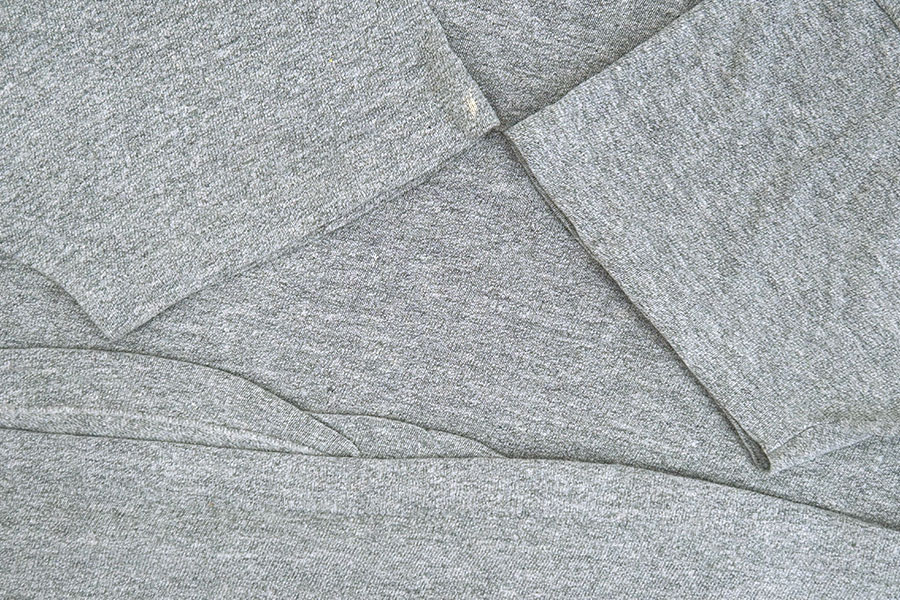 70's バータグ チャンピオンTシャツ 無地霜降りグレー 表記(L)