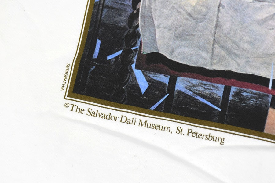90's HANES SALVADOR DALI ''NATURE MORTE VIVANTE'' アートTシャツ 白 表記(L) NOS