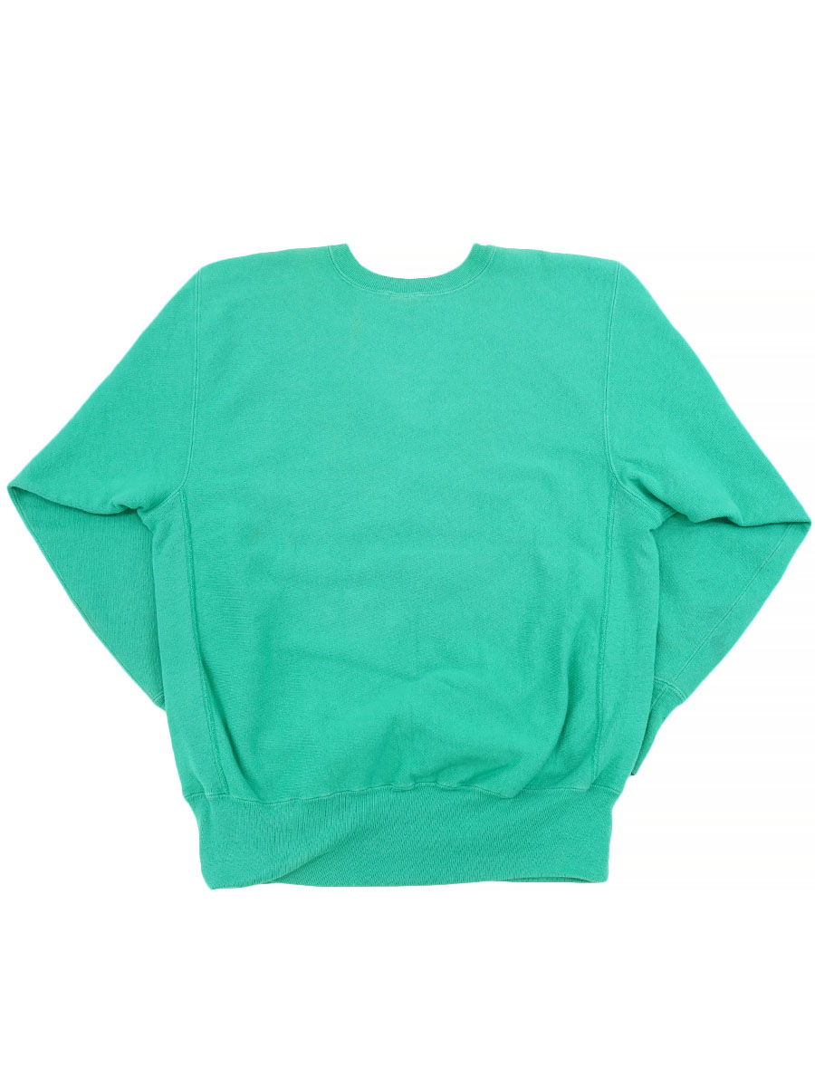 90'S CHAMPION REVERSE WEAVE CRUE SCRIPT LOG EMERALD GREEN (SIZE. X LARGE) MADE IN USA