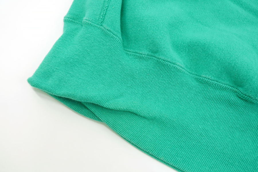 90'S CHAMPION REVERSE WEAVE CRUE SCRIPT LOG EMERALD GREEN (SIZE. X LARGE) MADE IN USA