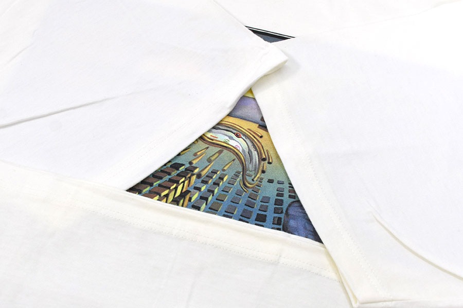 90's JERZEES SALVADOR DALI ''THE PERSISTENCE OF MEMORY'' アートTシャツ 白 NOS