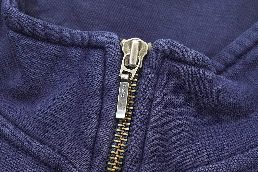 90'S EDDIER BAUER EBTEK HALF ZIP SWEAT SHIRT NAVY (SIZE.LARGE)