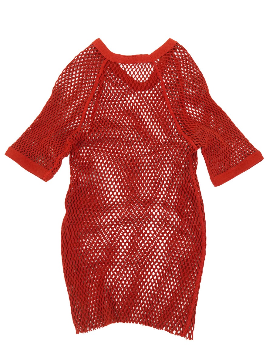 70'S L.L.BEAN FISH NET TOP RED (APPROX.LARGE)