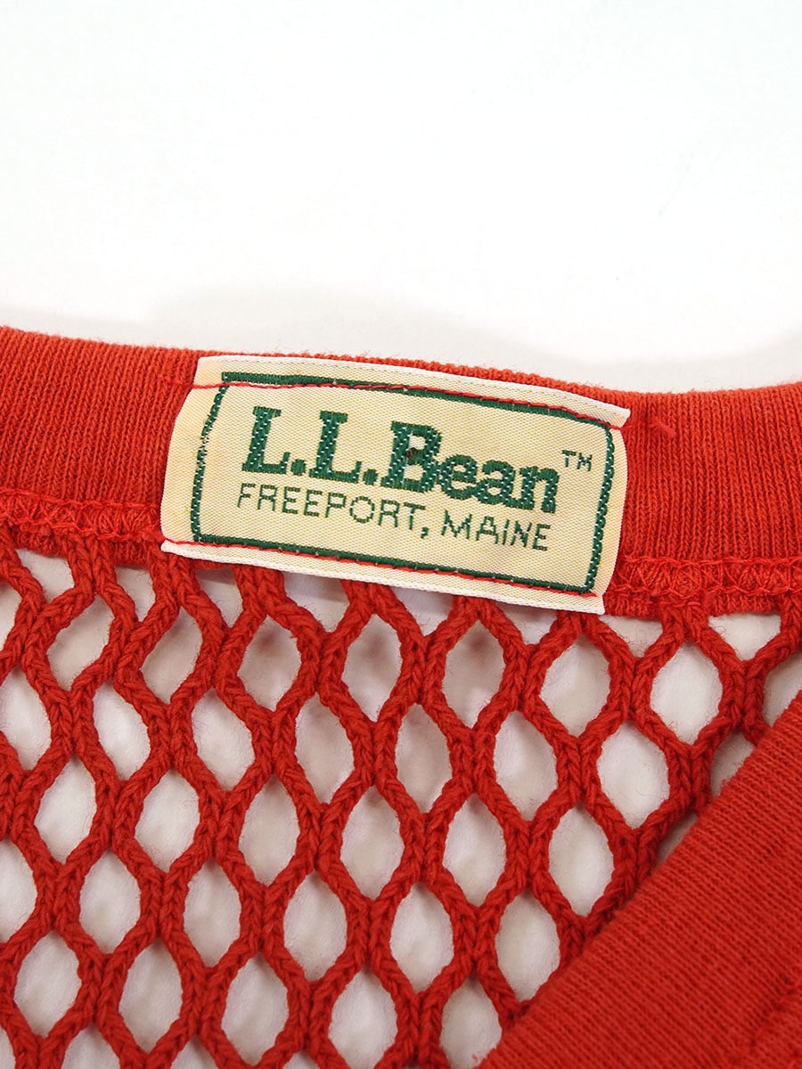 70'S L.L.BEAN FISH NET TOP RED (APPROX.LARGE)