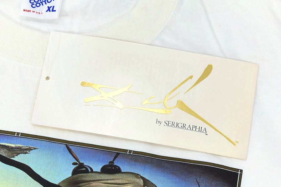 90's JERZEES SALVADOR DALI ''DADDY LONGLEGS OF THE EVENING-HOPE!'' アートTシャツ 白 NOS