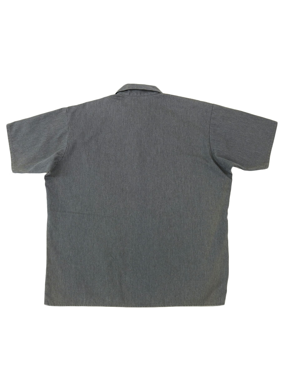 USA製 BEN DAVIS ハーフジップ半袖シャツ 表記(L) チャコールグレー