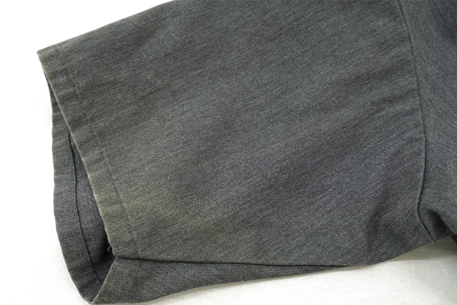 USA製 BEN DAVIS ハーフジップ半袖シャツ 表記(L) チャコールグレー