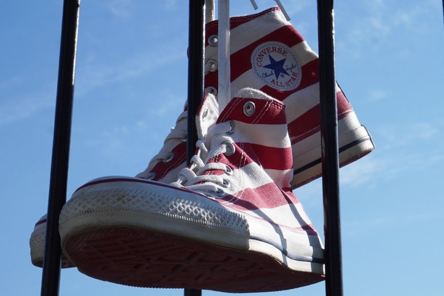 90's コンバース オールスターHI 星条旗 表記(10) USA製