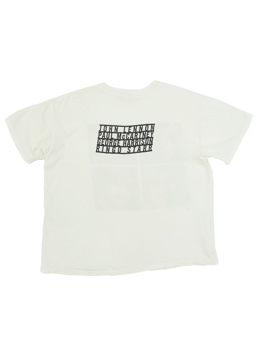 80's～ Hanes ''BEATLES'' 両面プリント 白ボディ Tシャツ 表記(XL) USA製