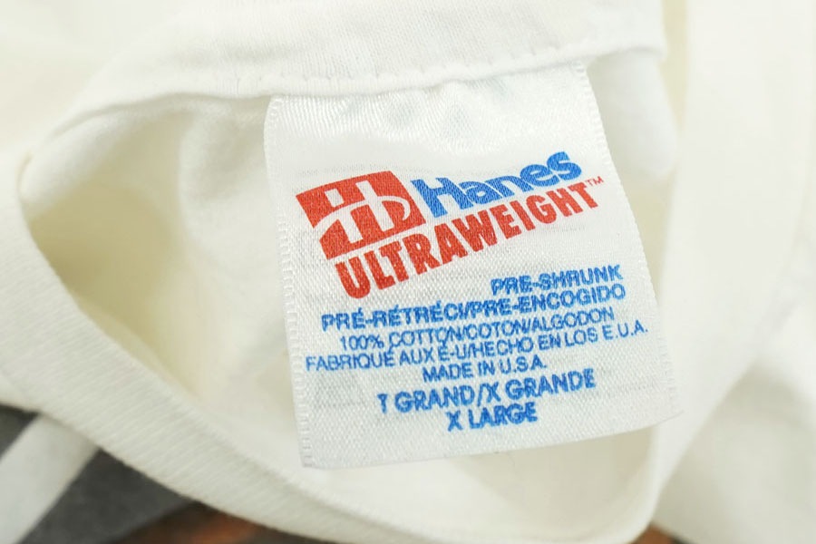 80's～ Hanes ''BEATLES'' 両面プリント 白ボディ Tシャツ 表記(XL) USA製