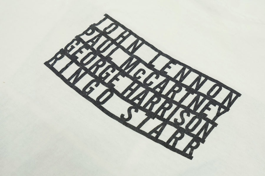 80's～ Hanes ''BEATLES'' 両面プリント 白ボディ Tシャツ 表記(XL) USA製