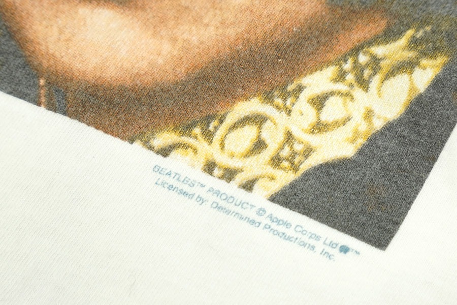 80's～ Hanes ''BEATLES'' 両面プリント 白ボディ Tシャツ 表記(XL) USA製