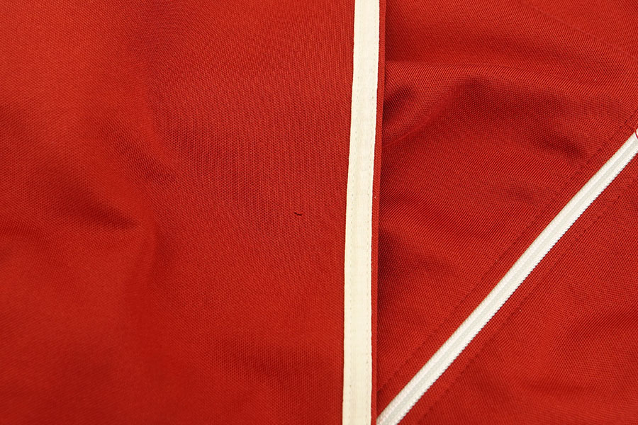 80'S FRED PERRY TRACK JERSEY RED/WHITE (SIZE.MEDIUM) MADE IN PORTUGAL