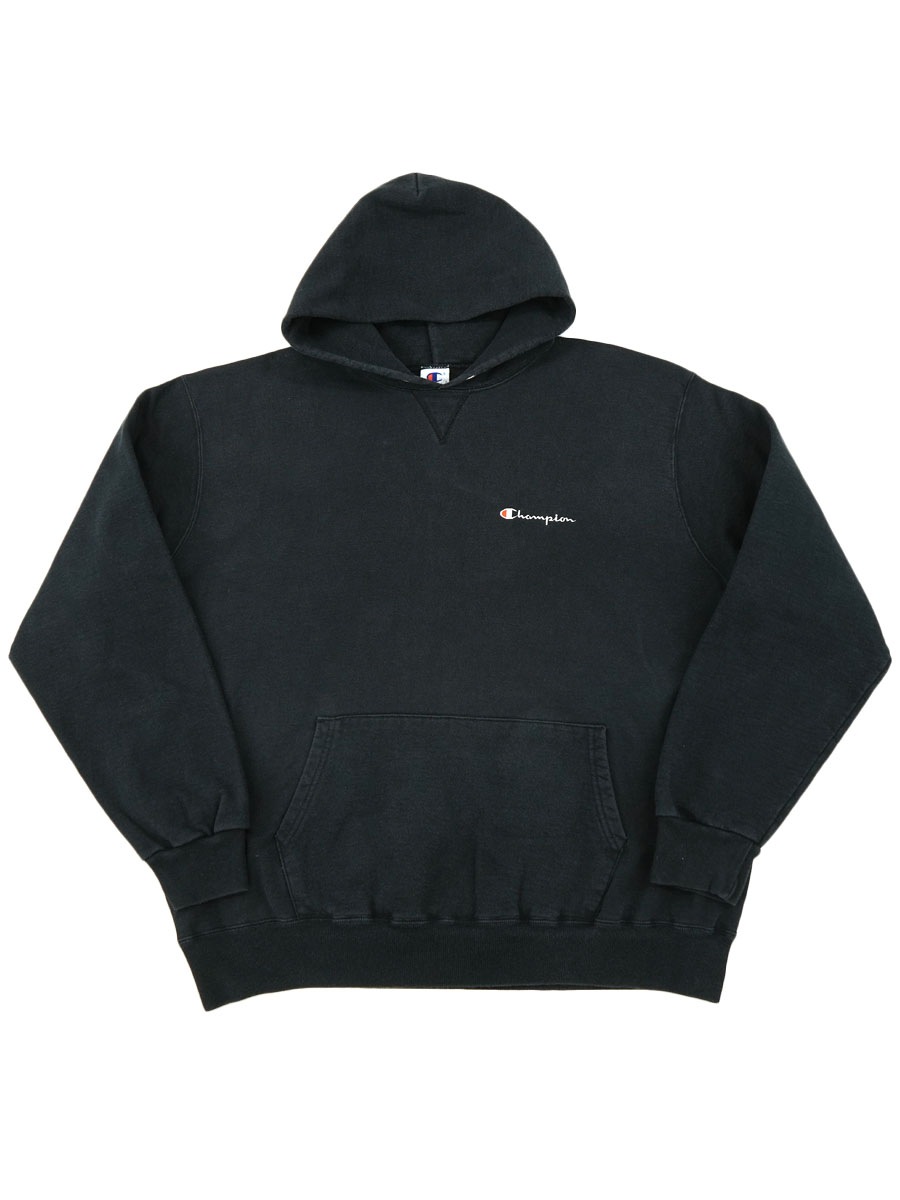 90's チャンピオン 前V スウェットパーカ 黒 表記(XXL) USA製