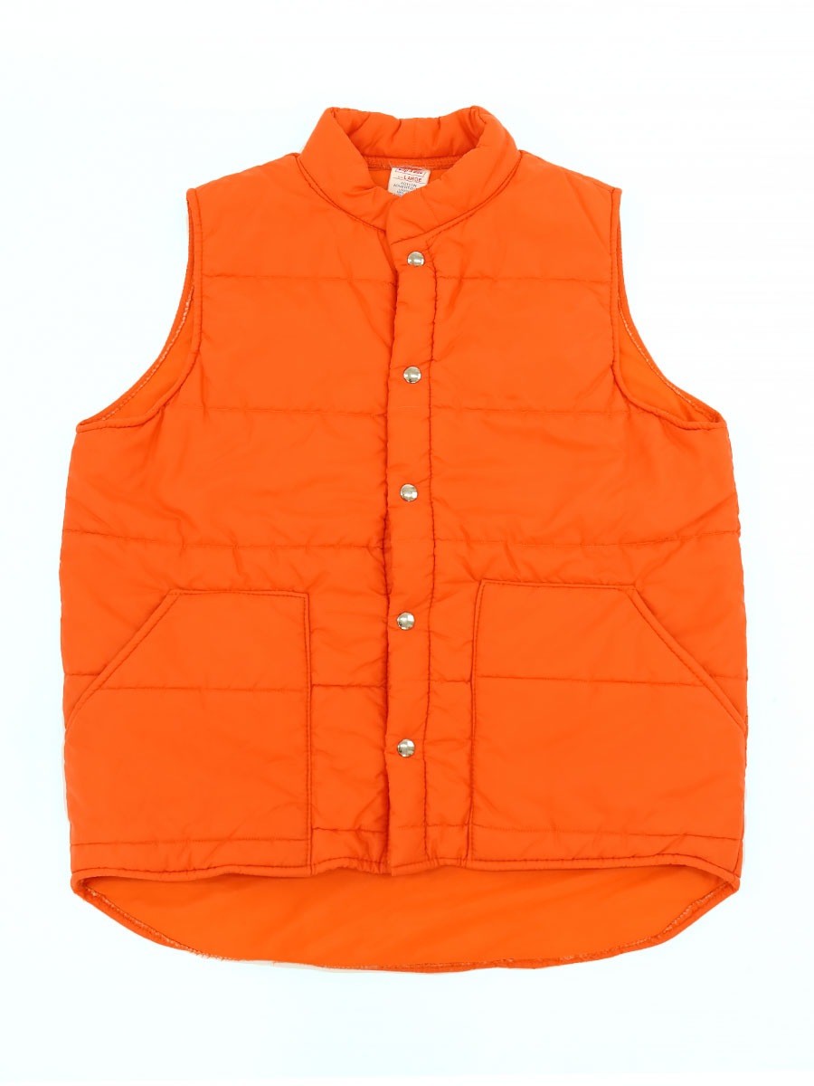 80's CAP'N JAC RACING VEST PLAIN ORANGE (SIZE. LARGE)