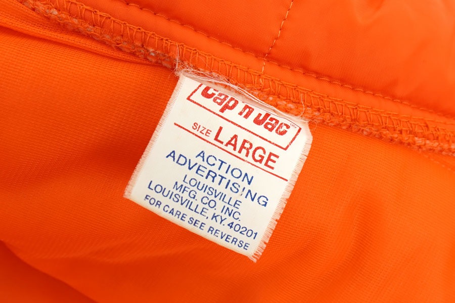 80's CAP'N JAC RACING VEST PLAIN ORANGE (SIZE. LARGE)