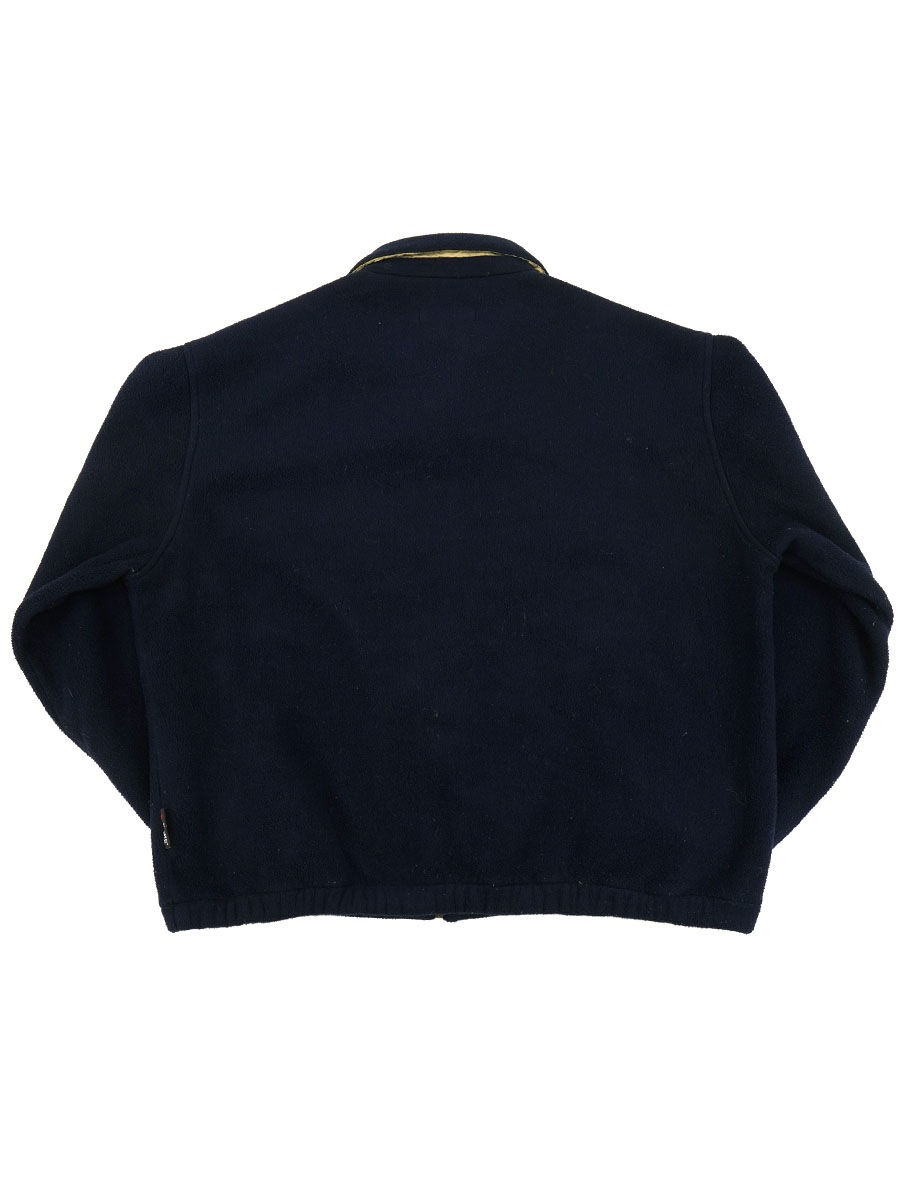 90's ラルフローレン フリース スウィングトップ ネイビー 表記(L) USA製