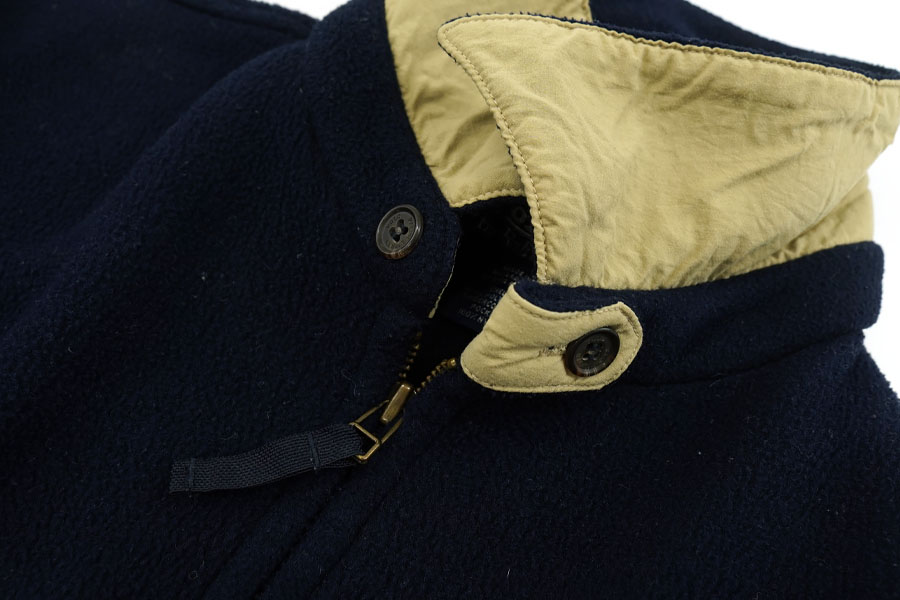 90's ラルフローレン フリース スウィングトップ ネイビー 表記(L) USA製