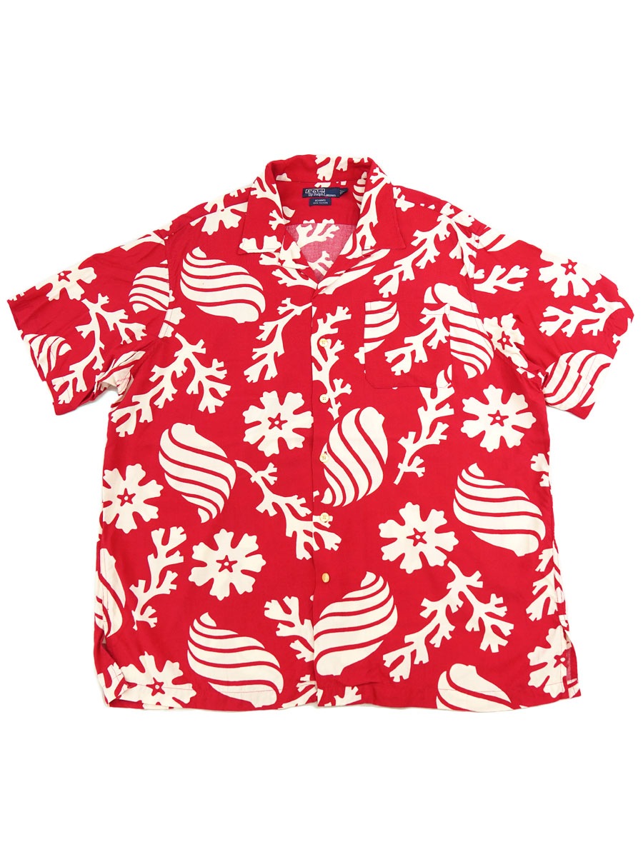 ラルフローレン ADAMS ループカラー S/S レーヨンシャツ 表記(XL)