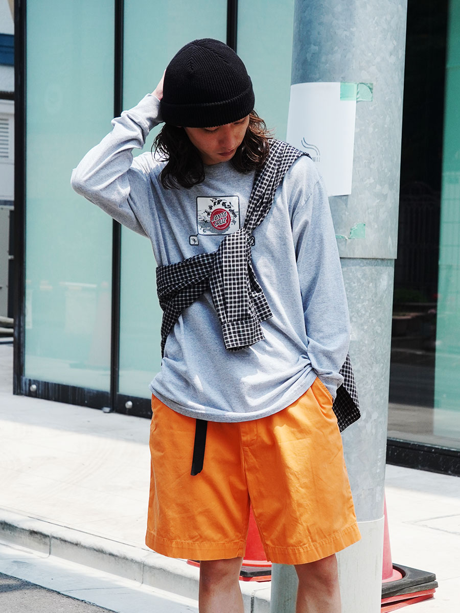 90's NHS ''SANTA CRUZ SNOWBOARDS'' ロングスリーブTシャツ グレー 表記(L) USA製
