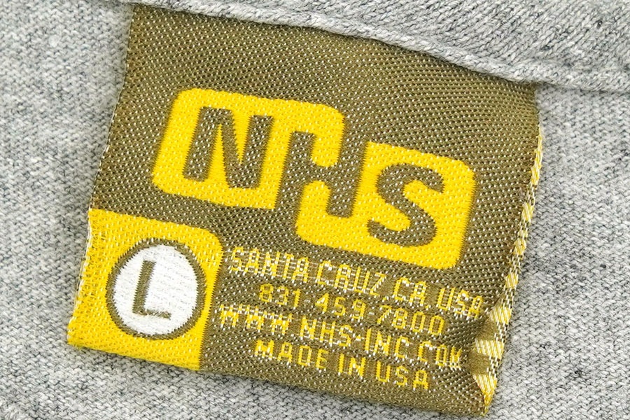 90's NHS ''SANTA CRUZ SNOWBOARDS'' ロングスリーブTシャツ グレー 表記(L) USA製