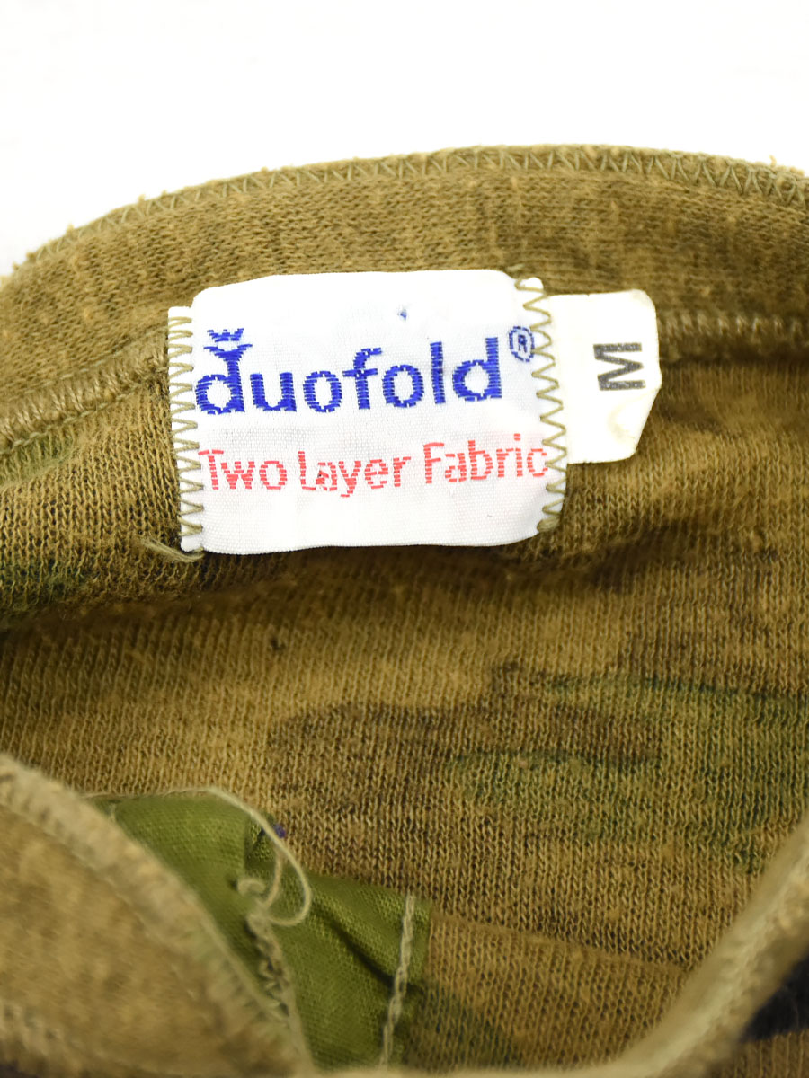 70's Duofold 迷彩柄 サーマル 表記(M)