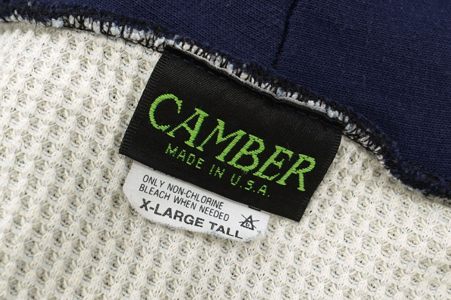 USA製 CAMBER 裏サーマル 無地 フルジップ スウェットパーカ ネイビー 表記(XL TALL)
