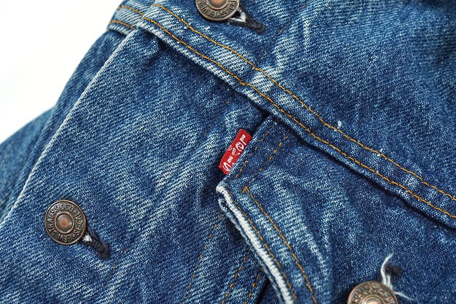 80's Levi's 70411 デニムジャケット 赤黒チェック フランネルライナー 表記(40) USA製
