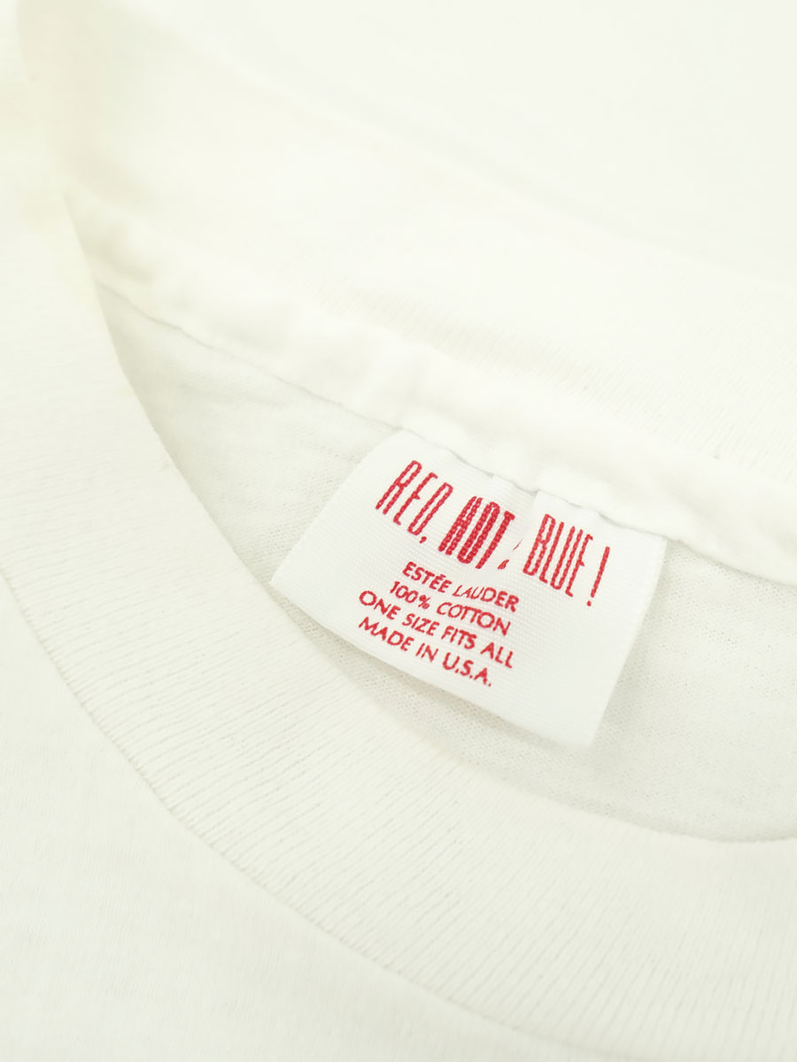 90's ESTEE LAUDER エスティローダー ''RED, HOT AND BLUE !'' Tシャツ 表記(ONE SIZE) USA製