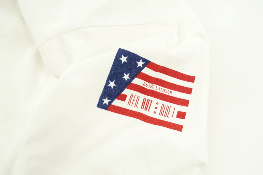 90's ESTEE LAUDER エスティローダー ''RED, HOT AND BLUE !'' Tシャツ 表記(ONE SIZE) USA製