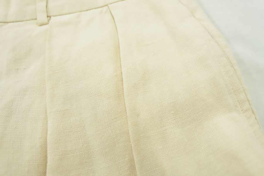 80's Ralph Lauren 2タックスラックス ナチュラル 実寸(30.5x29.5) USA製
