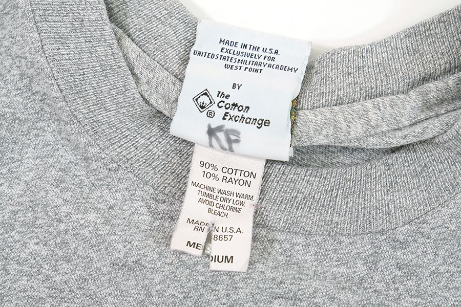 90's The Cotton Exchange ''WEST POINT'' プリントTシャツ 霜降り