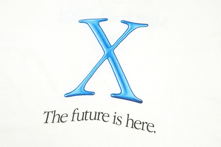 00's Hanes Apple ''Mac OS X'' 両面プリント Tシャツ ホワイト 表記(XL)