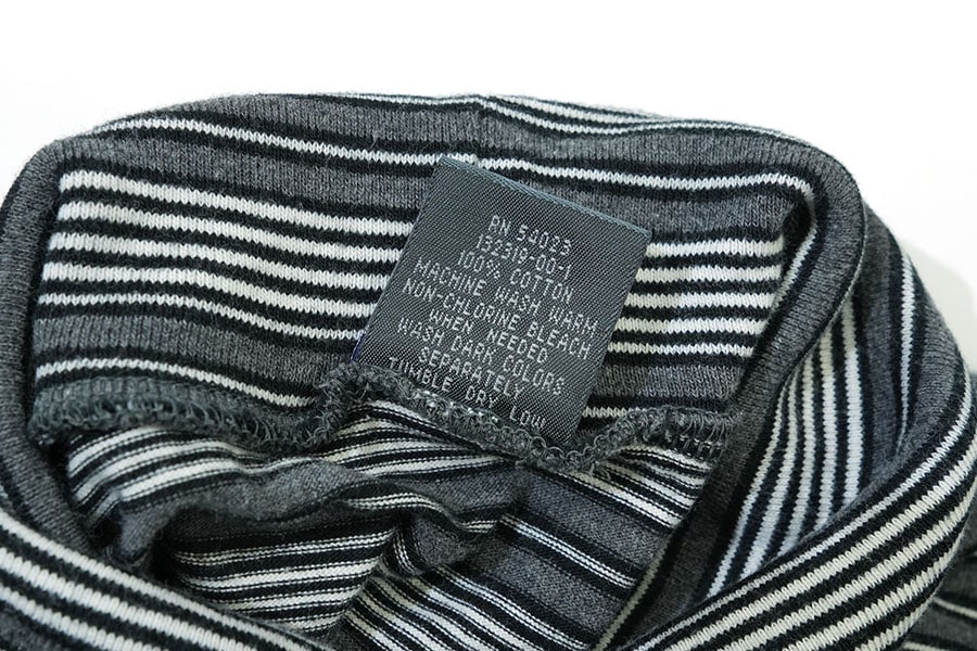 00's GAP 100%コットン ボーダー タートルネックカットソー 表記(L)