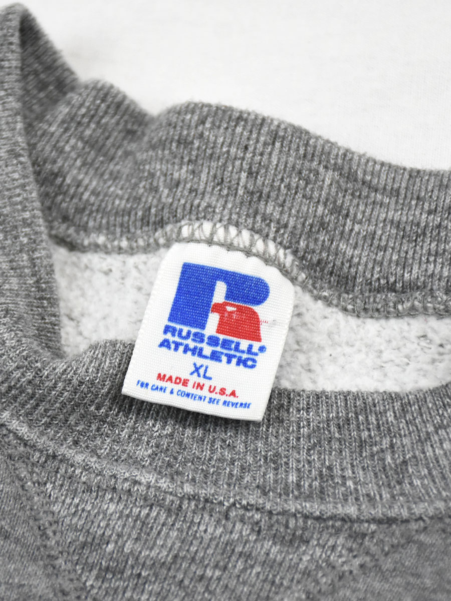 90's RUSSELL ATHLETIC ''PRINCETON UNIVERSITY'' 前V 3段プリントスウェット 表記(XL) USA製