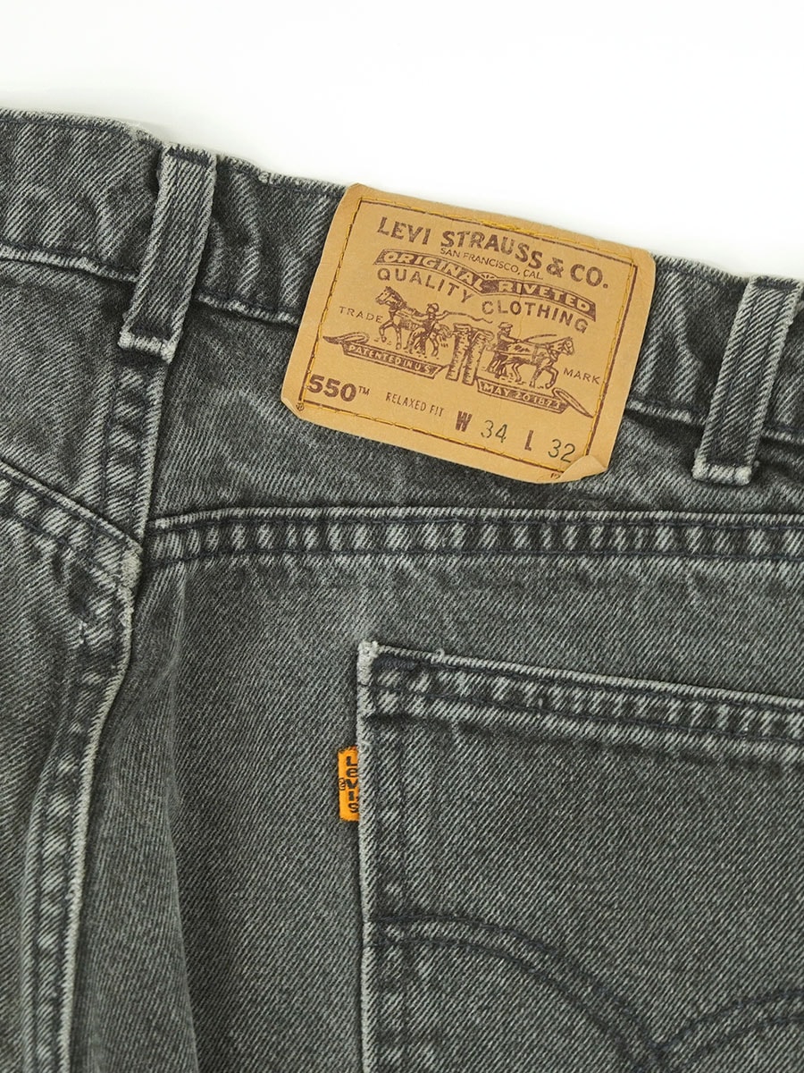90's LEVI'S 550 ブラックデニムパンツ 表記(W34 L32) USA製