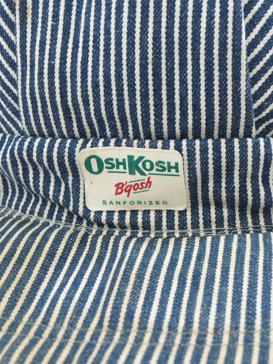 60's OSHKOSH ヒッコリーストライプ ワークキャップ