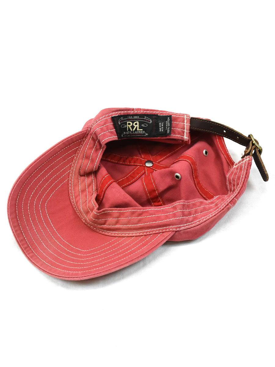 RRL コットンキャンバス 6パネルキャップ レザーストラップ | SOLD
