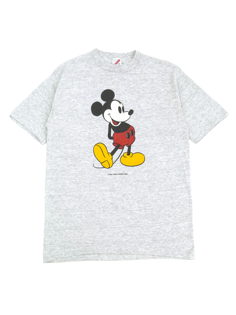 80's JERZEES ''MICKEY MOUSE'' Tシャツ グレー 表記(L) USA製