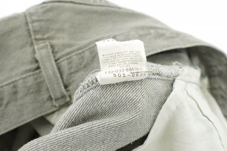 90's LEVI'S 501 オリジナル カラーデニムパンツ グレー 表記(W34xL30) USA製