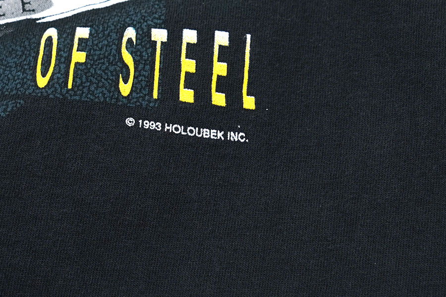 90's HARLEY-DAVIDSON ''HARLEY-DAVIDSON HEART OF STEEL'' 両面プリント Tシャツ ブラック 表記(XL) USA製
